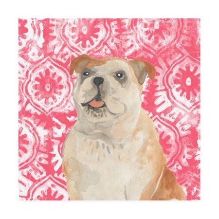 Trademark Fine Art June Erica Vess 'Parlor Pooches V' Canvas Art, 14x14 WAG16646-C1414GG